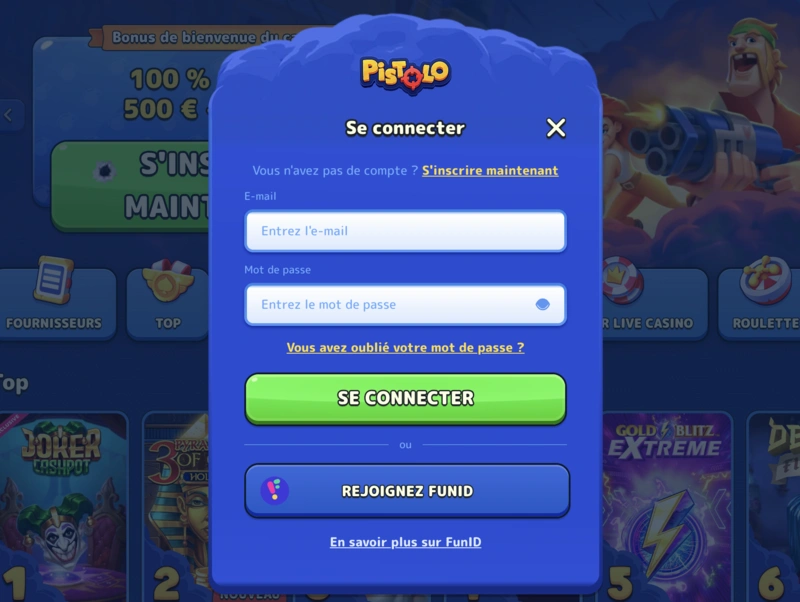 Pistolo Login
